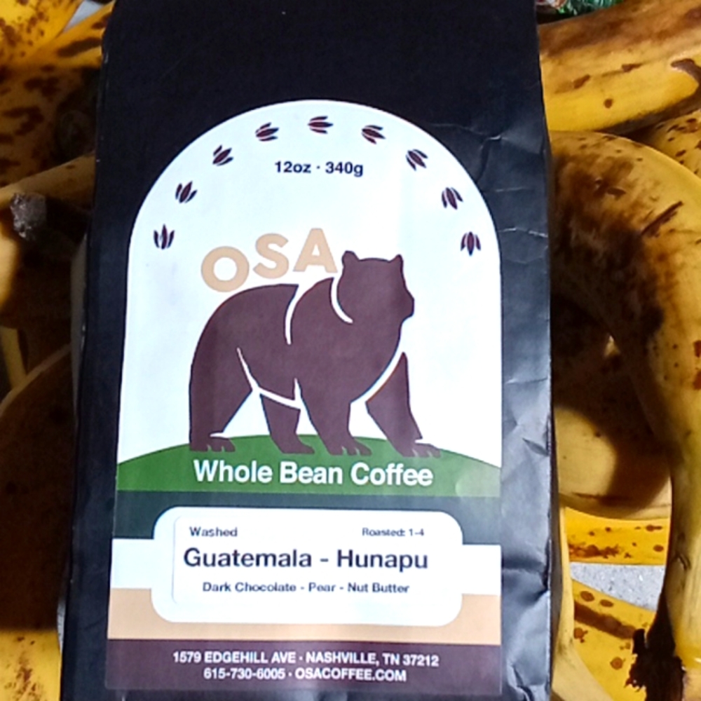 Fresh gourmet whole bean coffee made by OSA at a Nashville Tennessee